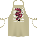 2024 Zodiac Chinese New Year of the Dragon Cotton Apron 100% Organic Khaki
