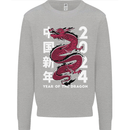 2024 Zodiac Chinese New Year of the Dragon Kids Sweatshirt Jumper Sports Grey