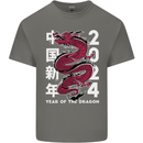 2024 Zodiac Chinese New Year of the Dragon Kids T-Shirt Childrens Charcoal