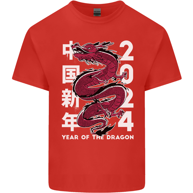 2024 Zodiac Chinese New Year of the Dragon Kids T-Shirt Childrens Red