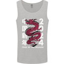 2024 Zodiac Chinese New Year of the Dragon Mens Vest Tank Top Sports Grey