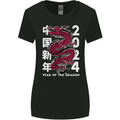 2024 Zodiac Chinese New Year of the Dragon Womens Wider Cut T-Shirt Black