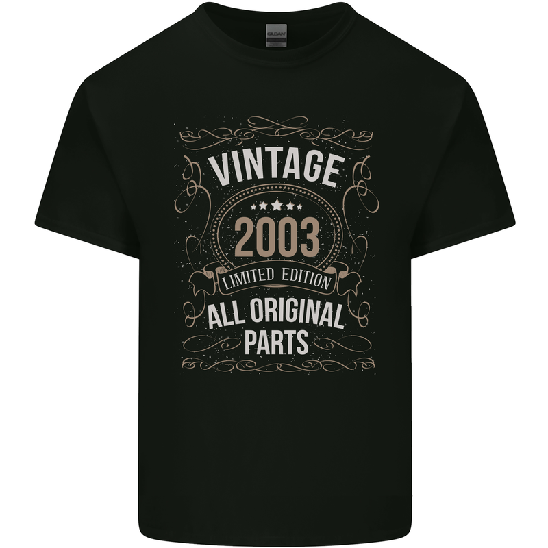 20th Birthday Limited Edition 2003 Mens Cotton T-Shirt Tee Top Black