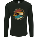 20th Birthday  Vintage Made In 2003 Mens Long Sleeve T-Shirt Black