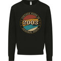 20th Birthday  Vintage Made In 2003 Mens Sweatshirt Jumper Black