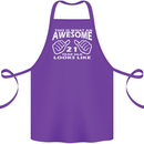 21st Birthday 21 Year Old This Is What Cotton Apron 100% Organic Purple