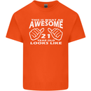 21st Birthday 21 Year Old This Is What Mens Cotton T-Shirt Tee Top Orange