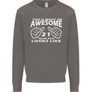 21st Birthday 21 Year Old This Is What Mens Sweatshirt Jumper Charcoal