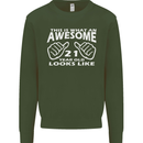21st Birthday 21 Year Old This Is What Mens Sweatshirt Jumper Forest Green