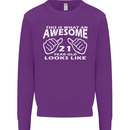 21st Birthday 21 Year Old This Is What Mens Sweatshirt Jumper Purple