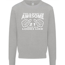 21st Birthday 21 Year Old This Is What Mens Sweatshirt Jumper Sports Grey