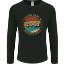 22nd Birthday  Vintage Made In 2001 Mens Long Sleeve T-Shirt Black