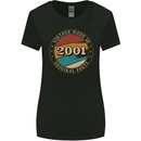 22nd Birthday  Vintage Made In 2001 Womens Wider Cut T-Shirt Black