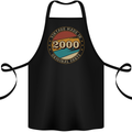 23rd Birthday  Vintage Made In 2000 Cotton Apron 100% Organic Black