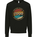 23rd Birthday  Vintage Made In 2000 Mens Sweatshirt Jumper Black