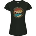 23rd Birthday  Vintage Made In 2000 Womens Petite Cut T-Shirt Black