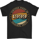24th Birthday  Vintage Made In 1999 Mens T-Shirt 100% Cotton BLACK