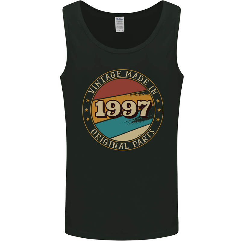 26th Birthday  Vintage Made In 1997 Mens Vest Tank Top Black