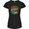26th Birthday  Vintage Made In 1997 Womens Petite Cut T-Shirt Black
