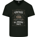 27th Birthday Limited Edition 1996 Mens V-Neck Cotton T-Shirt Black