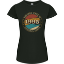 28th Birthday  Vintage Made In 1995 Womens Petite Cut T-Shirt Black