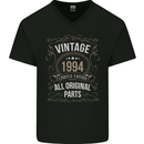 29th Birthday Limited Edition 1994 Mens V-Neck Cotton T-Shirt Black