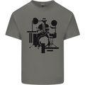 2Tone Drummer Drumming Drum 2 Tone Two Tone Mens Cotton T-Shirt Tee Top Charcoal