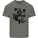 2Tone Drummer Drumming Drum 2 Tone Two Tone Mens Cotton T-Shirt Tee Top Charcoal