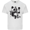 2Tone Drummer Drumming Drum 2 Tone Two Tone Mens Cotton T-Shirt Tee Top White