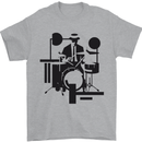 2Tone Drummer Drumming Drum 2 Tone Two Tone Mens T-Shirt 100% Cotton Sports Grey