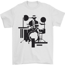 2Tone Drummer Drumming Drum 2 Tone Two Tone Mens T-Shirt 100% Cotton White