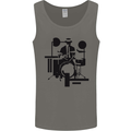 2Tone Drummer Drumming Drum 2 Tone Two Tone Mens Vest Tank Top Charcoal