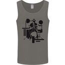 2Tone Drummer Drumming Drum 2 Tone Two Tone Mens Vest Tank Top Charcoal