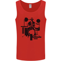 2Tone Drummer Drumming Drum 2 Tone Two Tone Mens Vest Tank Top Red