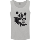 2Tone Drummer Drumming Drum 2 Tone Two Tone Mens Vest Tank Top Sports Grey