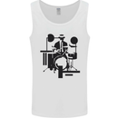 2Tone Drummer Drumming Drum 2 Tone Two Tone Mens Vest Tank Top White