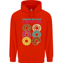 Funny Donut Check Out My 5 1/2 Pack Food Gym Childrens Kids Hoodie Bright Red