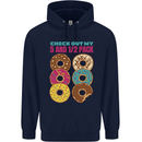 Funny Donut Check Out My 5 1/2 Pack Food Gym Childrens Kids Hoodie Navy Blue
