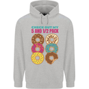 Funny Donut Check Out My 5 1/2 Pack Food Gym Childrens Kids Hoodie Sports Grey