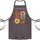 Funny Donut Check Out My 5 1/2 Pack Food Gym Cotton Apron 100% Organic Dark Grey