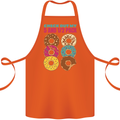 Funny Donut Check Out My 5 1/2 Pack Food Gym Cotton Apron 100% Organic Orange