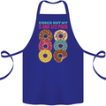 Funny Donut Check Out My 5 1/2 Pack Food Gym Cotton Apron 100% Organic Royal Blue