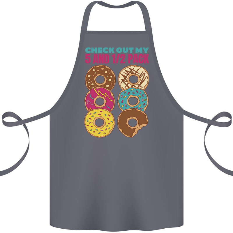 Funny Donut Check Out My 5 1/2 Pack Food Gym Cotton Apron 100% Organic Steel