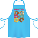 Funny Donut Check Out My 5 1/2 Pack Food Gym Cotton Apron 100% Organic Turquoise