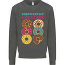 Funny Donut Check Out My 5 1/2 Pack Food Gym Kids Sweatshirt Jumper Storm Grey