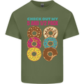 Funny Donut Check Out My 5 1/2 Pack Food Gym Mens Cotton T-Shirt Tee Top Military Green