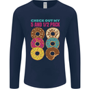 Funny Donut Check Out My 5 1/2 Pack Food Gym Mens Long Sleeve T-Shirt Navy Blue
