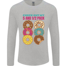 Funny Donut Check Out My 5 1/2 Pack Food Gym Mens Long Sleeve T-Shirt Sports Grey