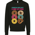 Funny Donut Check Out My 5 1/2 Pack Food Gym Mens Sweatshirt Jumper Black