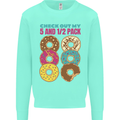 Funny Donut Check Out My 5 1/2 Pack Food Gym Mens Sweatshirt Jumper Peppermint